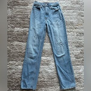 abercrombie and fitch ultra high rise straight jean
